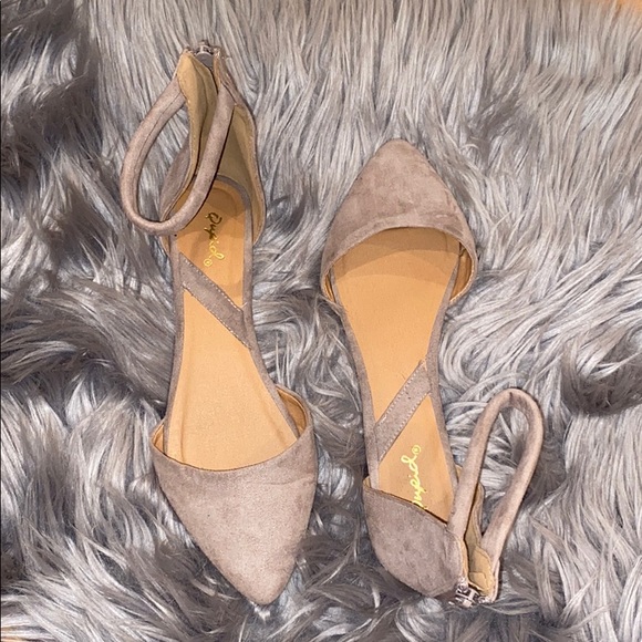 CUTE ANKLE STAP FLATS ZIPPER CLOSURE - Picture 1 of 1